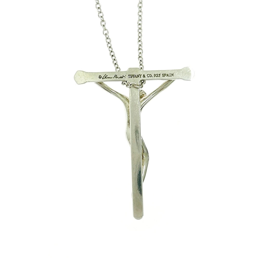 TIFFANYCo Tiffany Co Silver Elsa Peretti Rosary Cross Necklace Sterling Silver